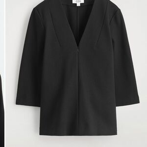 COS JERSEY V-NECK TOP